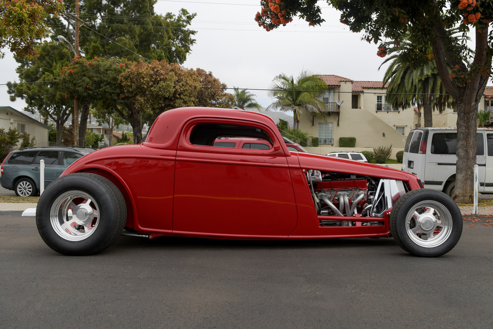 1934 FORD 3-WINDOW CUSTOM COUPE - Side Profile - 234216