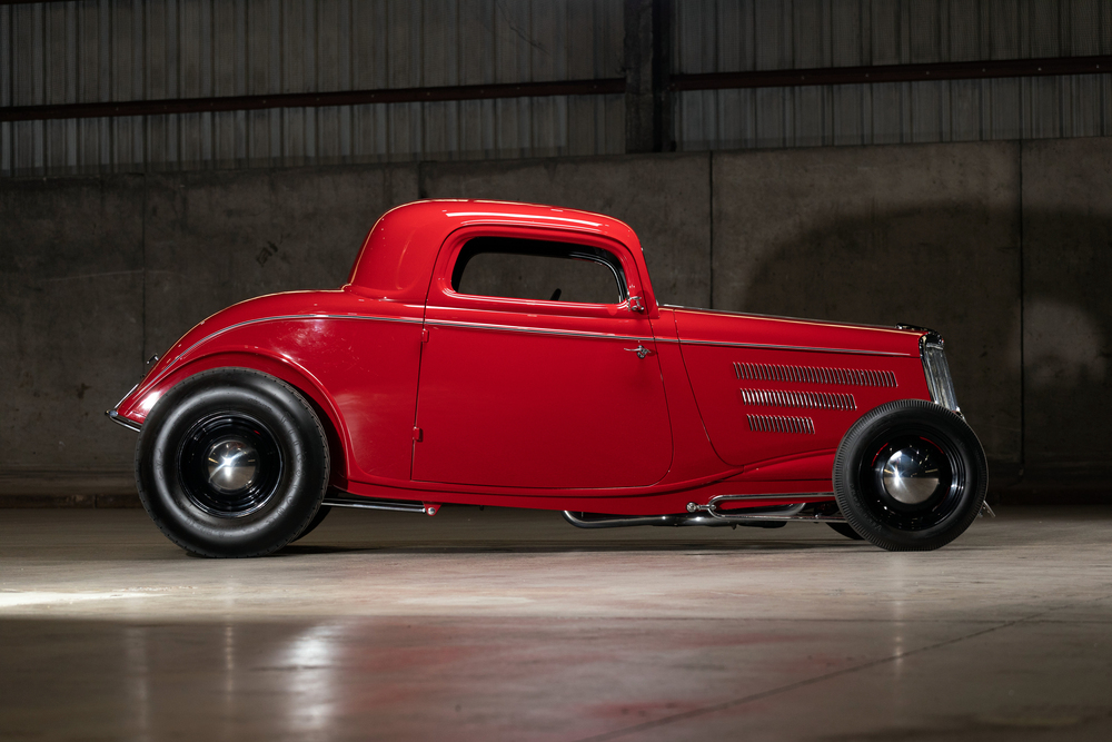 1934 FORD 3-WINDOW CUSTOM COUPE - Side Profile - 235245