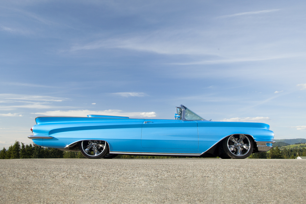 1960 BUICK ELECTRA 225 CUSTOM CONVERTIBLE "SHADES OF BLUE" - Side Profile - 235254
