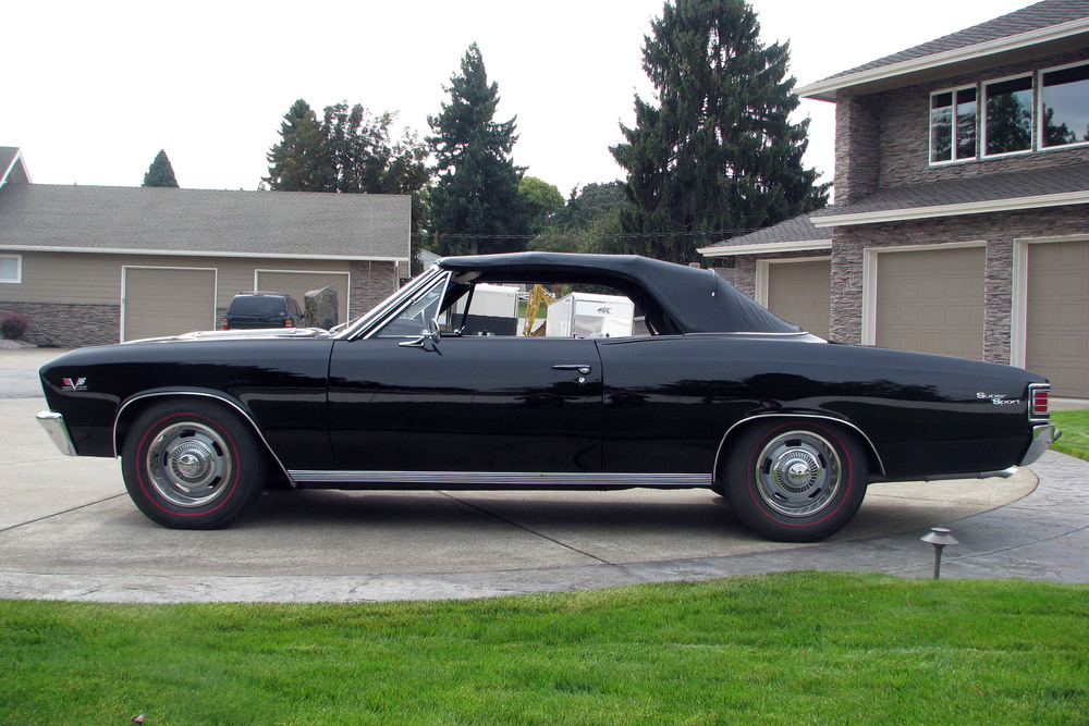 1967 CHEVROLET CHEVELLE CONVERTIBLE - Side Profile - 236027