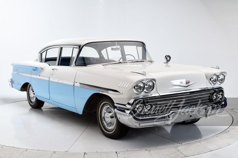 1958 CHEVROLET BEL AIR 4-DOOR POST - Front 3/4 - 241713