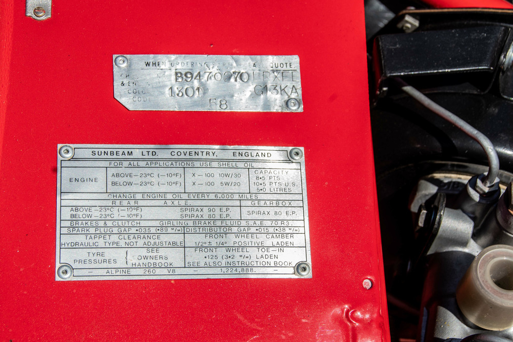 1965 SUNBEAM TIGER CONVERTIBLE - Misc 18 - 242122