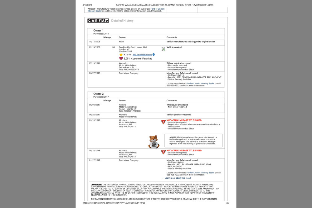 2009 FORD SHELBY GT500KR - Misc 68 - 242430
