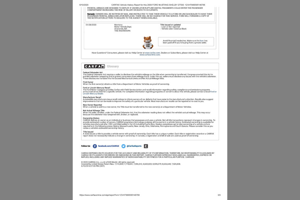 2009 FORD SHELBY GT500KR - Misc 69 - 242430