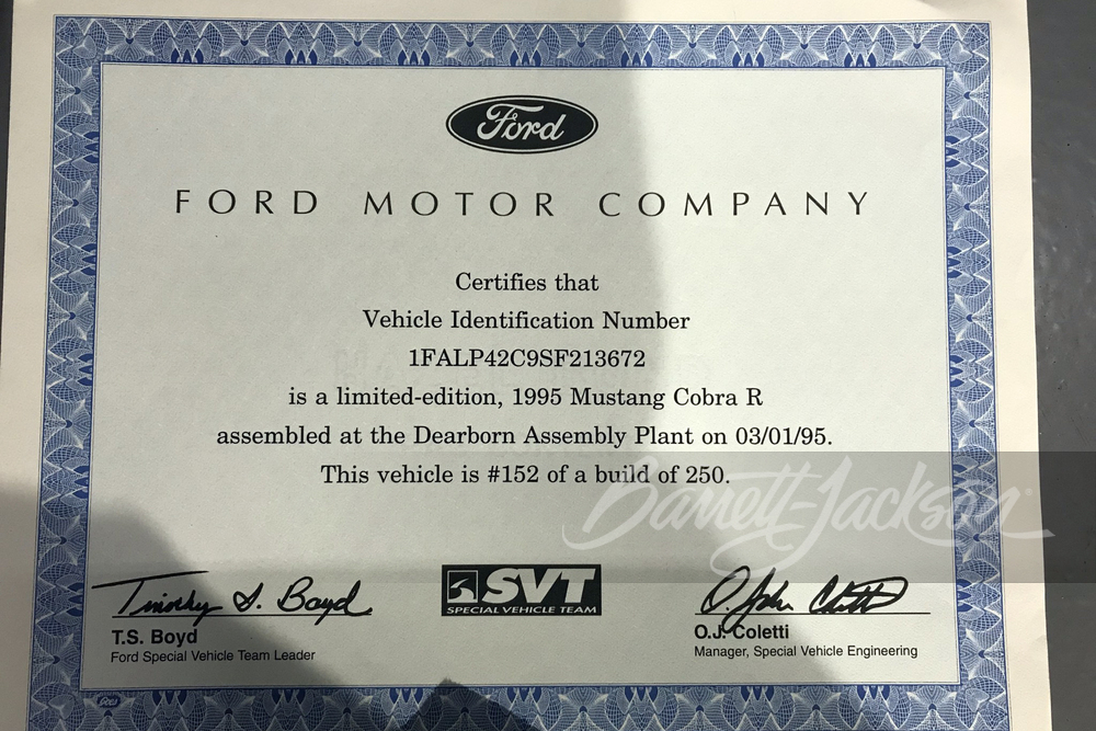 1995 FORD MUSTANG COBRA R - Misc 41 - 244107