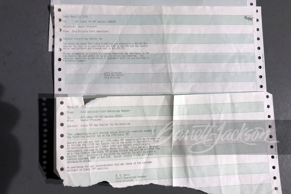 1995 FORD MUSTANG COBRA R - Misc 47 - 244107