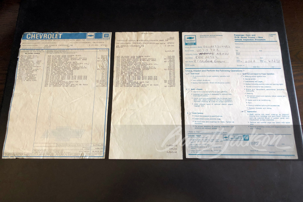 1978 CHEVROLET K5 BLAZER - Misc 45 - 244317