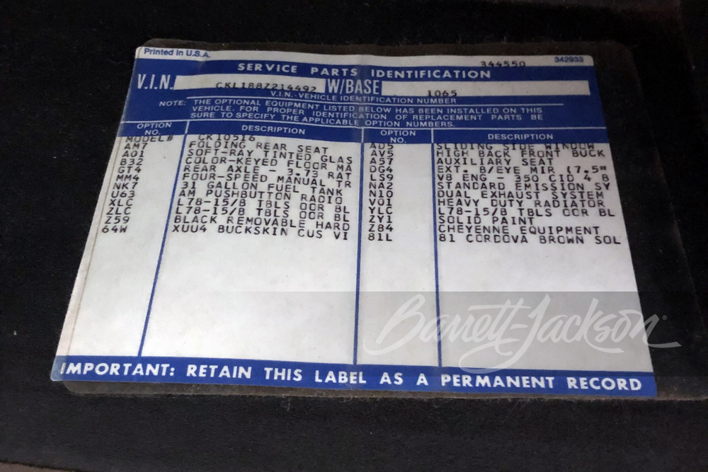 1978 CHEVROLET K5 BLAZER - Misc 47 - 244317