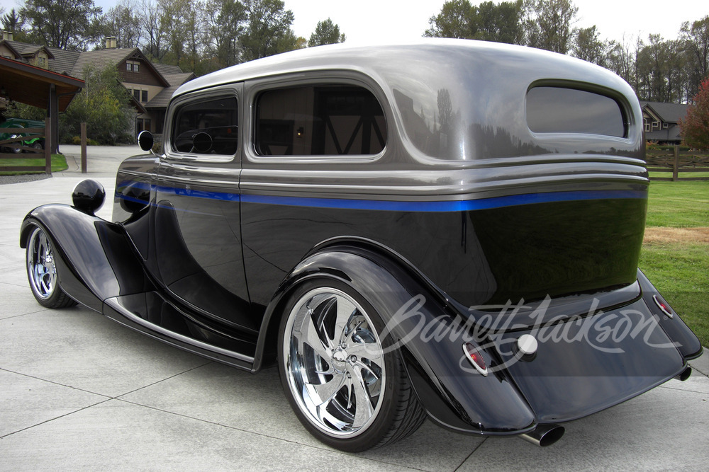 1934 FORD TUDOR CUSTOM SEDAN - Rear 3/4 - 244474