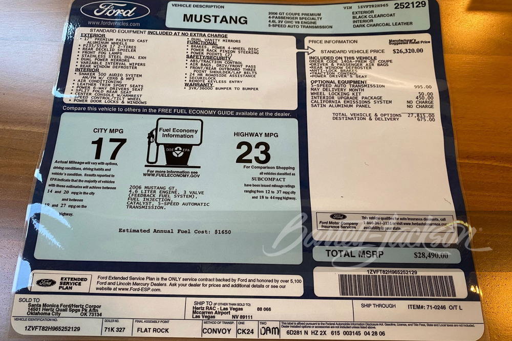 2006 FORD SHELBY GT-H MUSTANG - Misc 28 - 244794