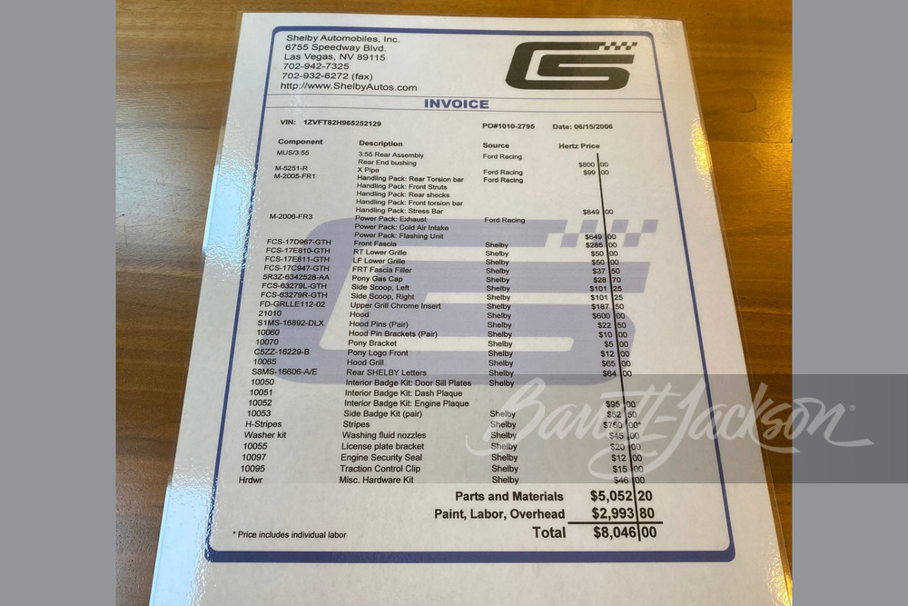 2006 FORD SHELBY GT-H MUSTANG - Misc 35 - 244794
