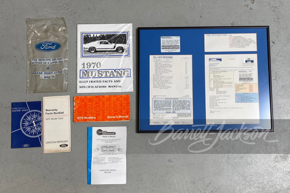 1970 FORD MUSTANG MACH 1 428 SCJ DRAG PACK - Misc 22 - 245325