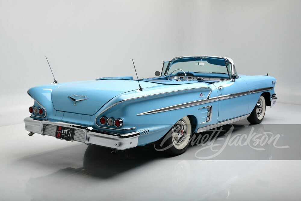 1958 CHEVROLET IMPALA CONVERTIBLE - Rear 3/4 - 248018