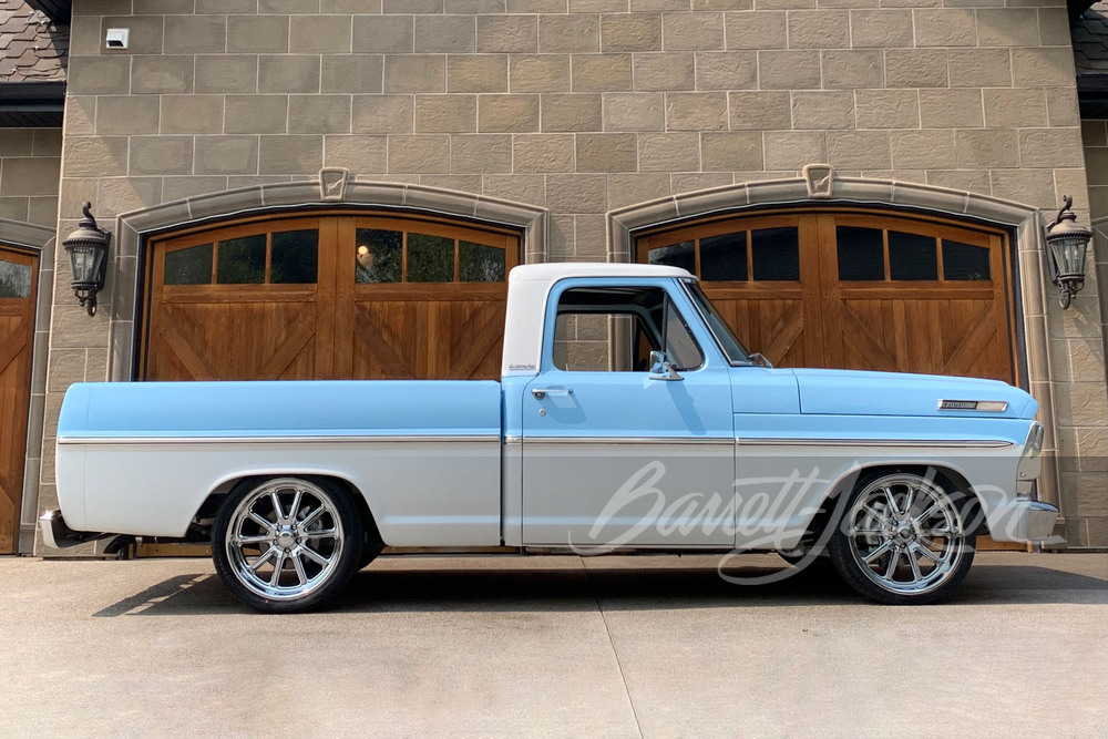 1968 FORD F-100 CUSTOM PICKUP - Side Profile - 249665