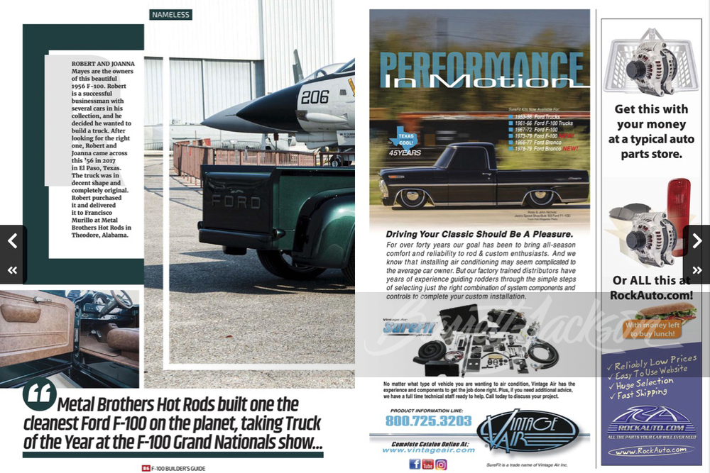 1956 FORD F-100 BIG-WINDOW CUSTOM PICKUP - Misc 19 - 250188