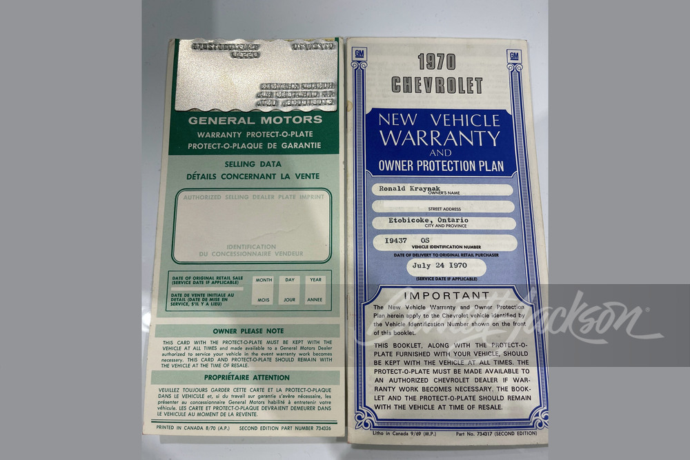 1970 CHEVROLET CORVETTE LT1 - Misc 14 - 252045