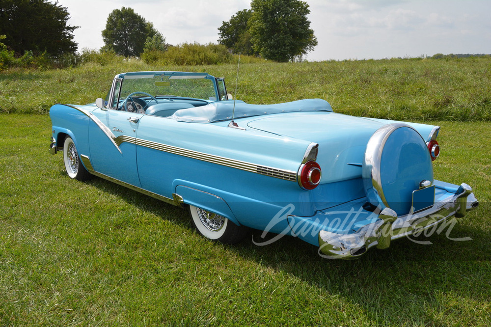 1956 FORD CROWN VICTORIA SUNLINER CONVERTIBLE - Rear 3/4 - 254234