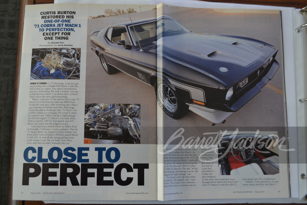 1971 FORD MUSTANG MACH 1 429 CJ   - Misc 28 - 256629