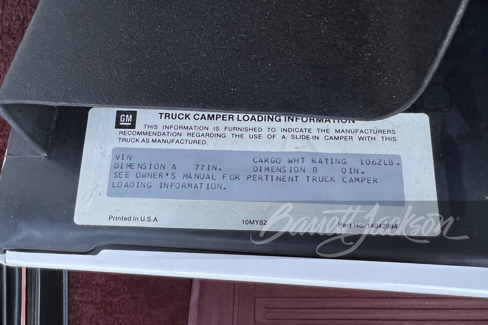 1986 CHEVROLET K10 PICKUP - Misc 1 - 256717