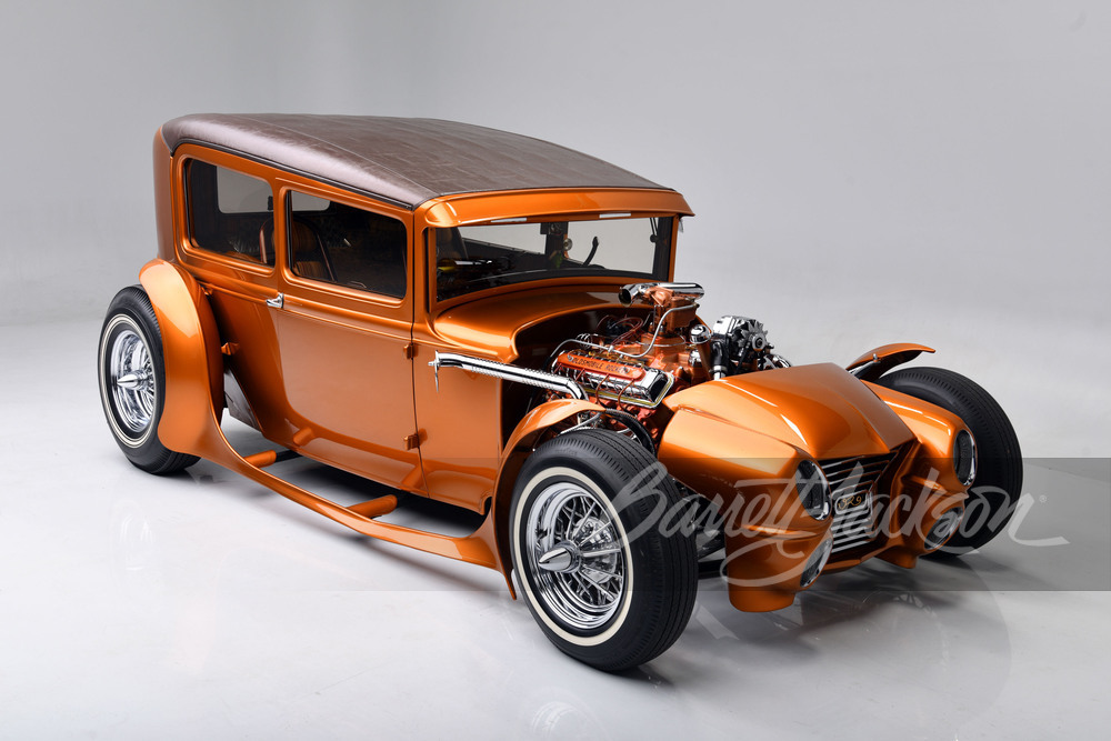 1930 FORD MODEL A TUDOR SEDAN CUSTOM "ROD-RIGUEZ" - Front 3/4 - 258569