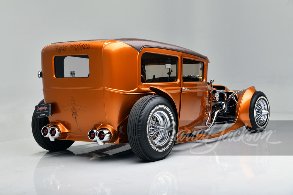 1930 FORD MODEL A TUDOR SEDAN CUSTOM "ROD-RIGUEZ" - Rear 3/4 - 258569