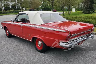 1964 DODGE DART GT CONVERTIBLE - Rear 3/4 - 258660