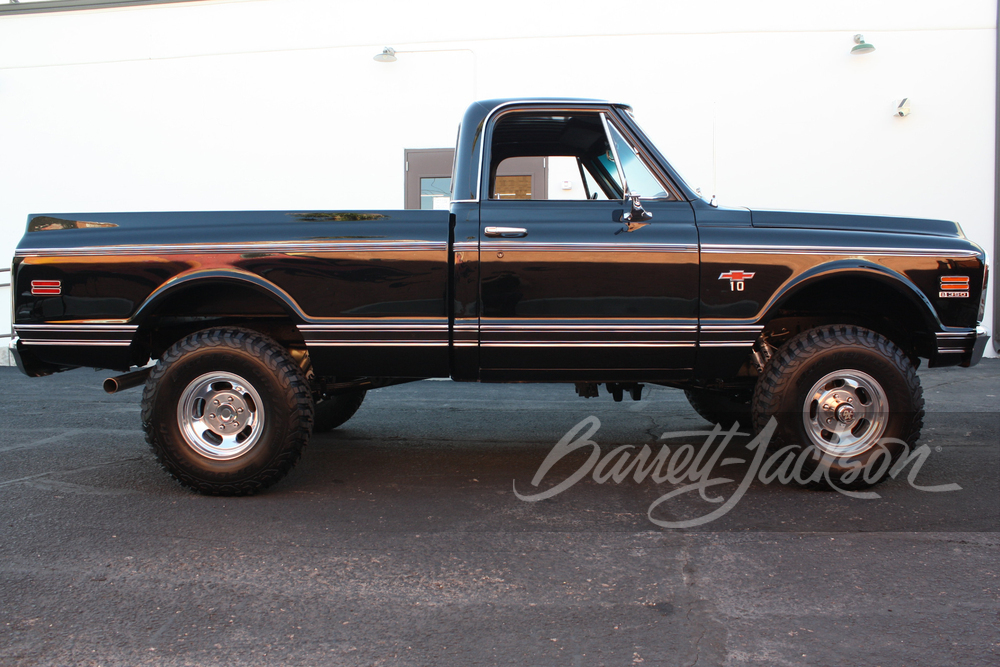 1972 CHEVROLET K10 CUSTOM PICKUP - Side Profile - 258992