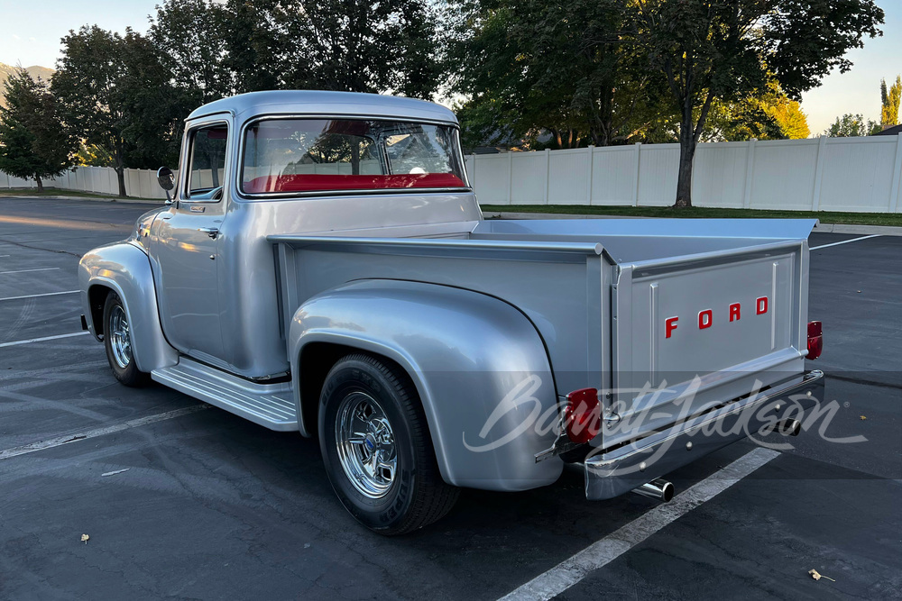 1956 FORD F-100 BIG-WINDOW CUSTOM PICKUP - Rear 3/4 - 260446