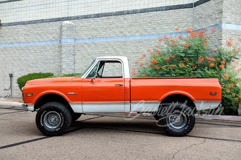 1972 CHEVROLET K10 CUSTOM PICKUP - Side Profile - 260455