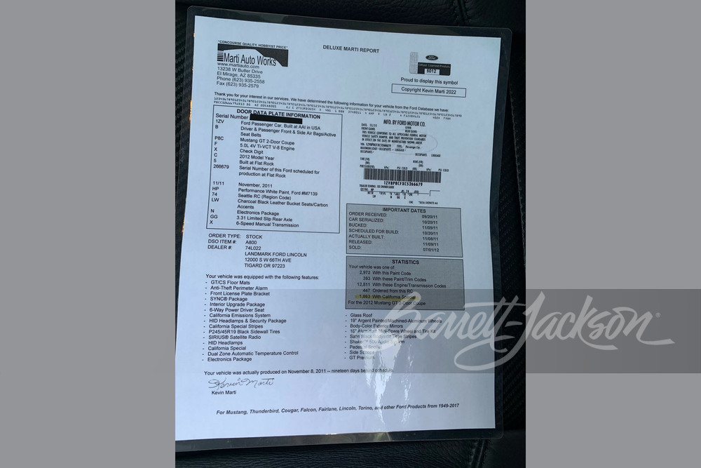 2012 FORD MUSTANG GT/CS - Misc 4 - 261797