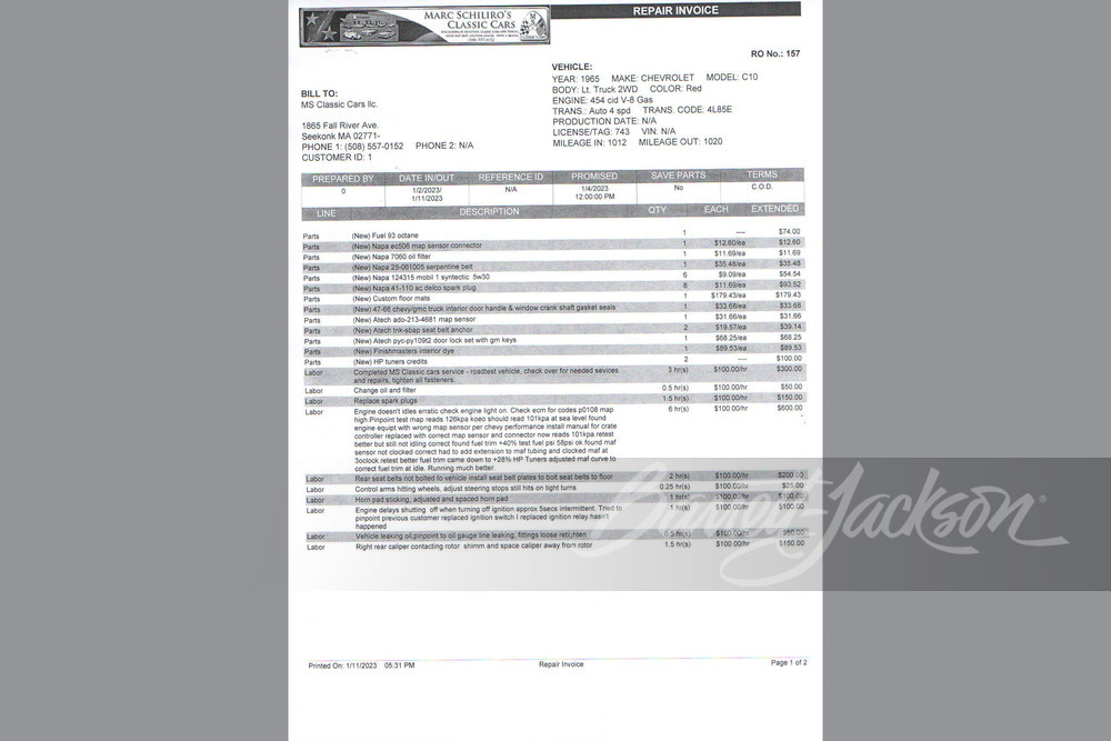 1965 CHEVROLET C10 CREW CAB CUSTOM PICKUP - Misc 74 - 263430