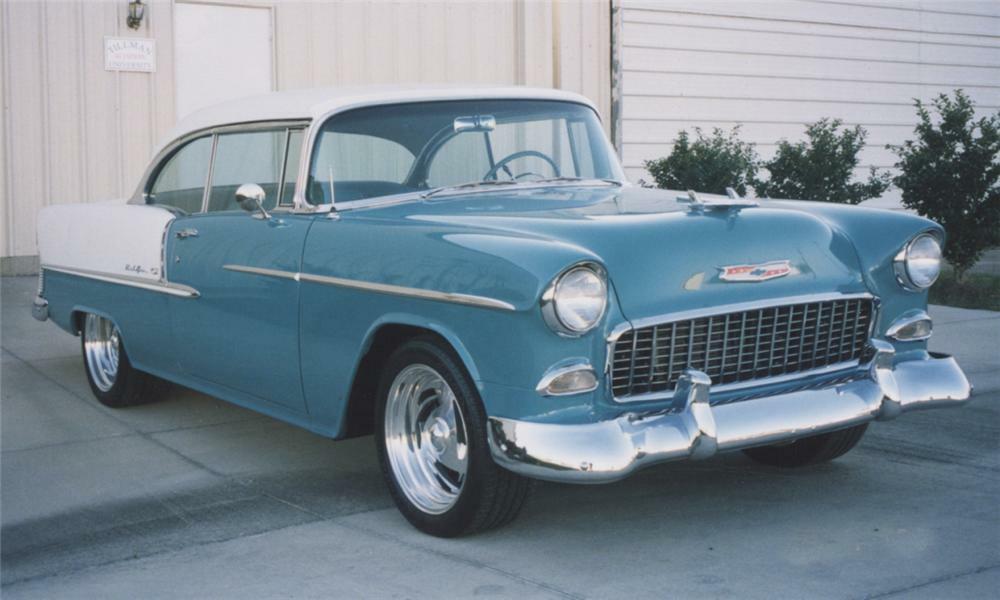 1955 CHEVROLET BEL AIR 2 DOOR HARDTOP - Front 3/4 - 39727