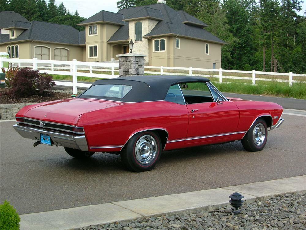 1968 CHEVROLET CHEVELLE SS 396 CONVERTIBLE - Rear 3/4 - 43289