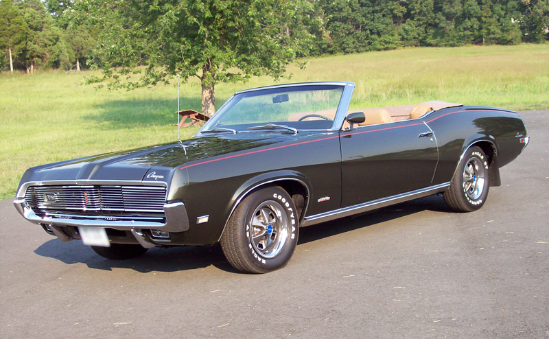 1969 Mercury Cougar Xr7 Convertible 1969 Mercury Cougar Xr7 Convertible Front 3 4 43429