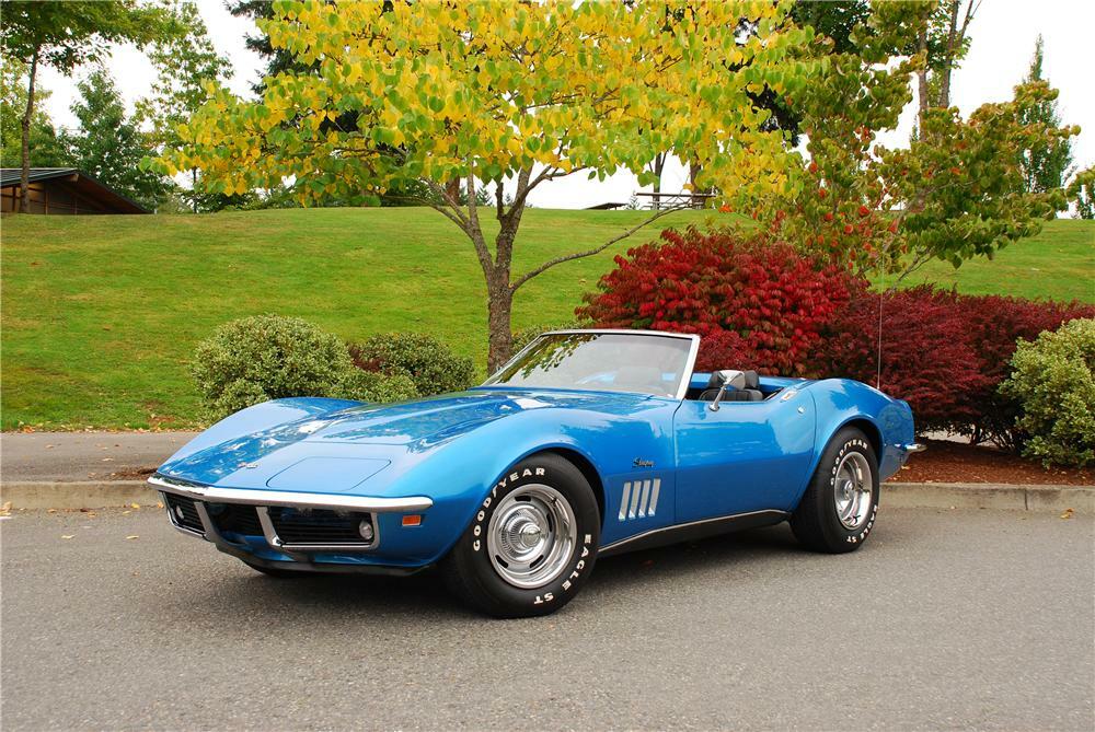 1969 CHEVROLET CORVETTE CONVERTIBLE - Front 3/4 - 43666