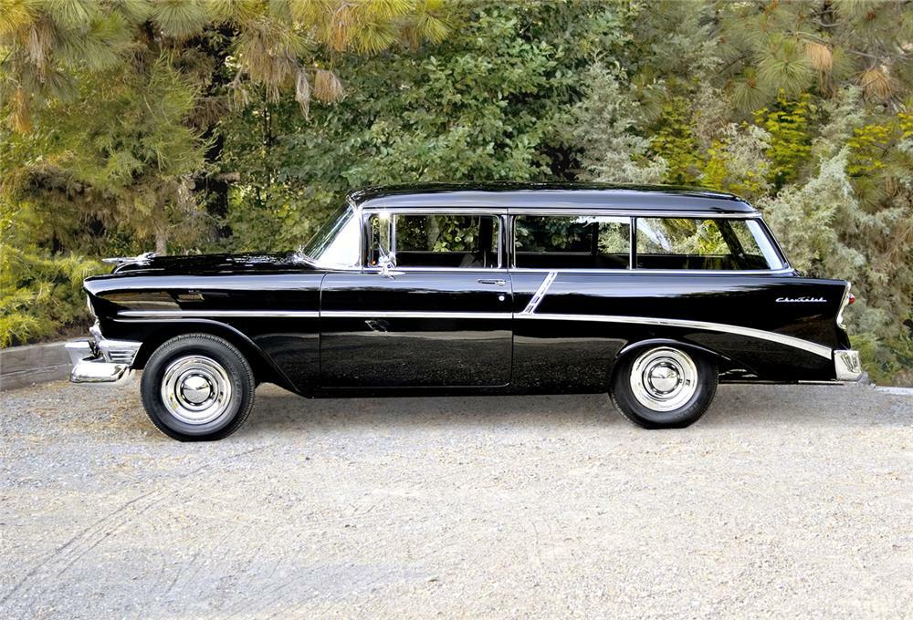 1956 CHEVROLET 210 2 DOOR STATION WAGON - Side Profile - 43925
