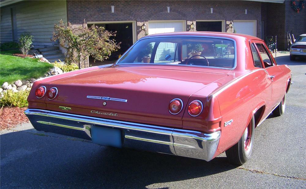 1965 CHEVROLET BISCAYNE 2 DOOR HARDTOP - Rear 3/4 - 43989