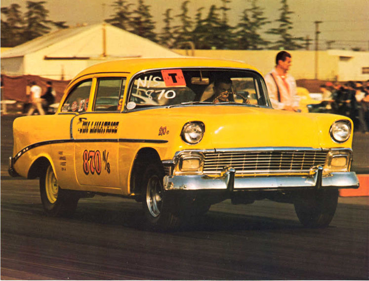 1956 CHEVROLET 210 2 DOOR DRAG CAR - Front 3/4 - 44013