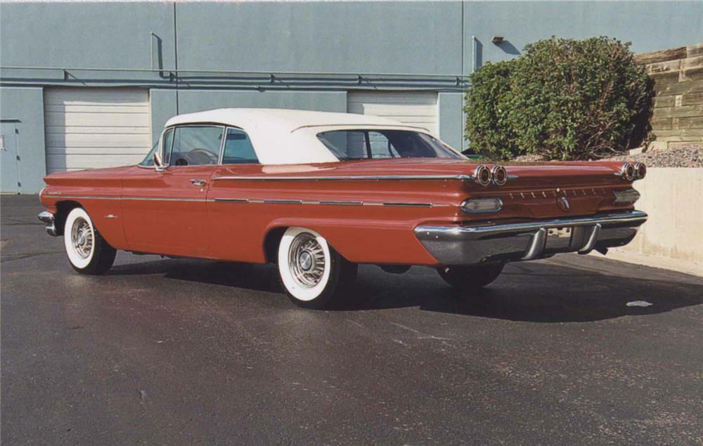 1960 PONTIAC BONNEVILLE CONVERTIBLE - Rear 3/4 - 44410
