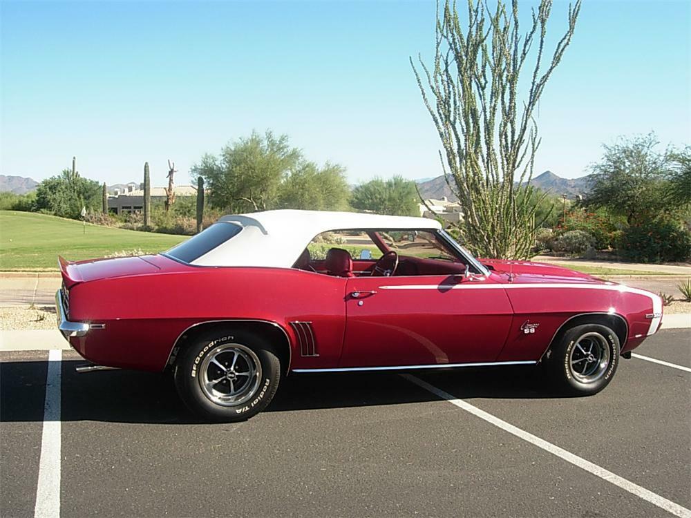 1969 CHEVROLET CAMARO RS/SS CONVERTIBLE - Rear 3/4 - 44693