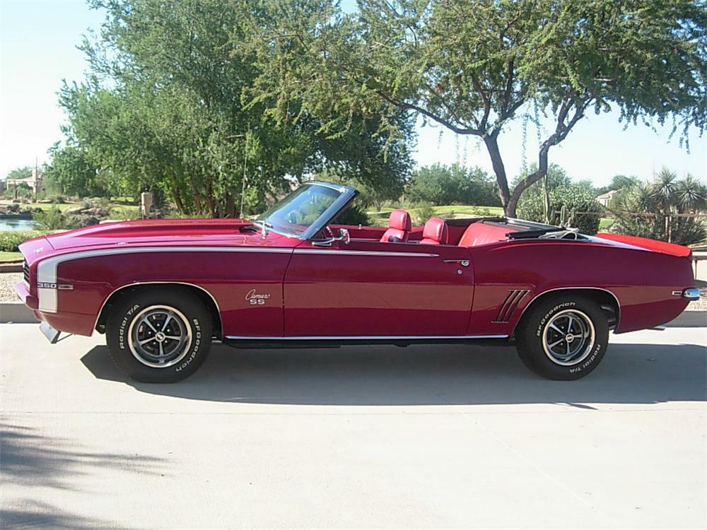 1969 CHEVROLET CAMARO RS/SS CONVERTIBLE - Side Profile - 44693