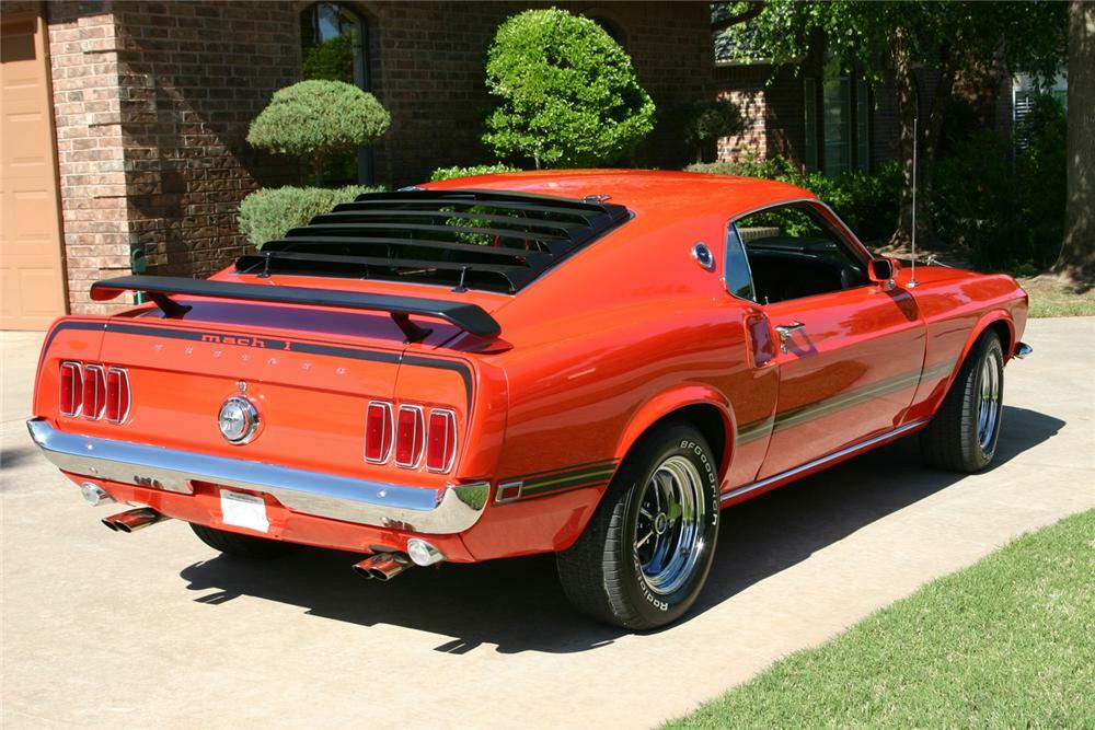 1969 FORD MUSTANG MACH 1 FASTBACK SUPER COBRA JET Rear 3 4 44920