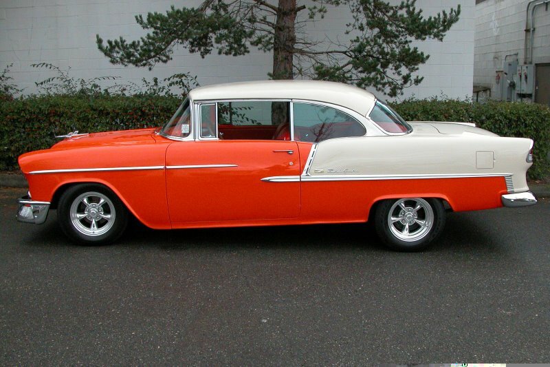 1955 CHEVROLET BEL AIR CUSTOM 2 DOOR HARDTOP - Side Profile - 49211