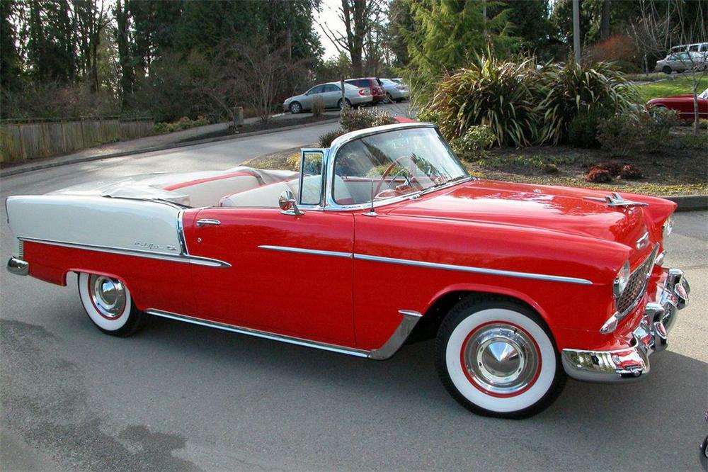 1955 CHEVROLET BEL AIR CONVERTIBLE - Side Profile - 49229