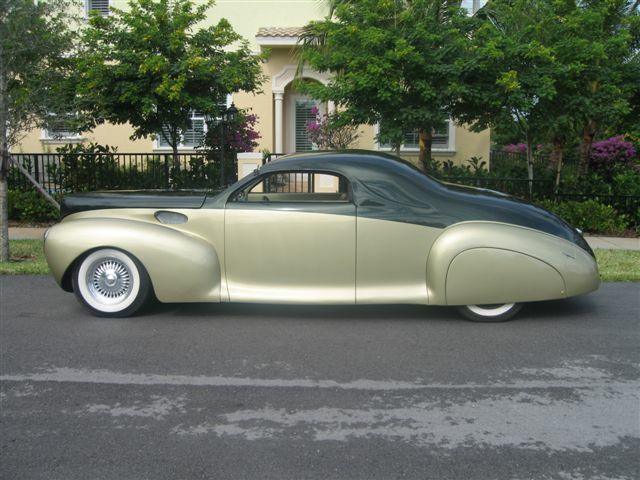 1941 LINCOLN ZEPHYR 2 DOOR BUSINESS COUPE STREET ROD - Side Profile - 49696