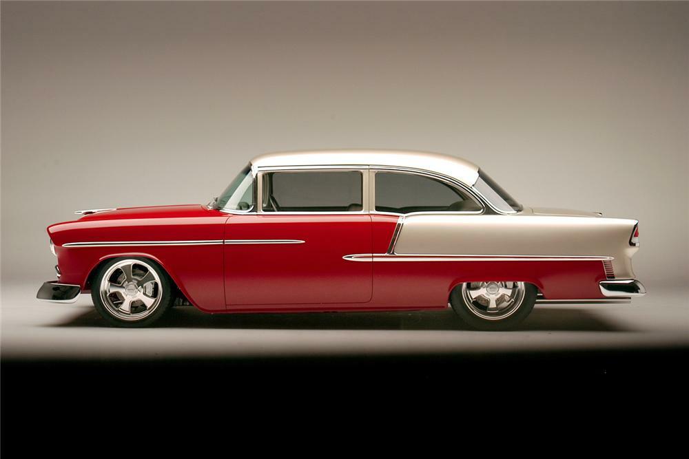 1955 CHEVROLET BEL AIR CUSTOM 2 DOOR SEDAN - Side Profile - 60567
