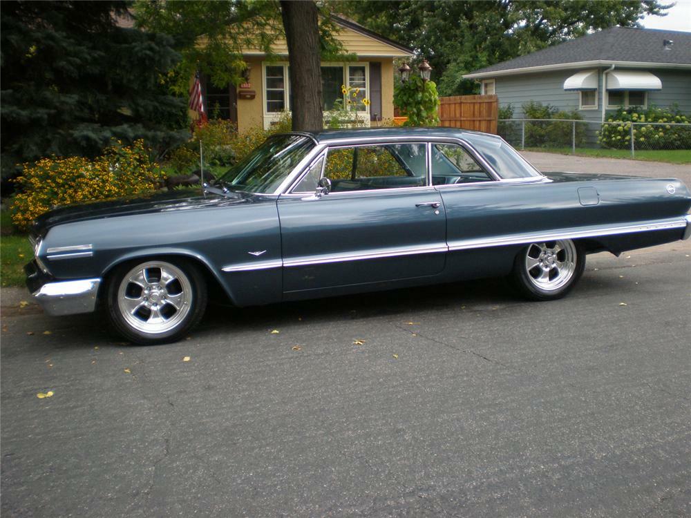1963 CHEVROLET IMPALA CUSTOM 2 DOOR HARDTOP - Side Profile - 61053