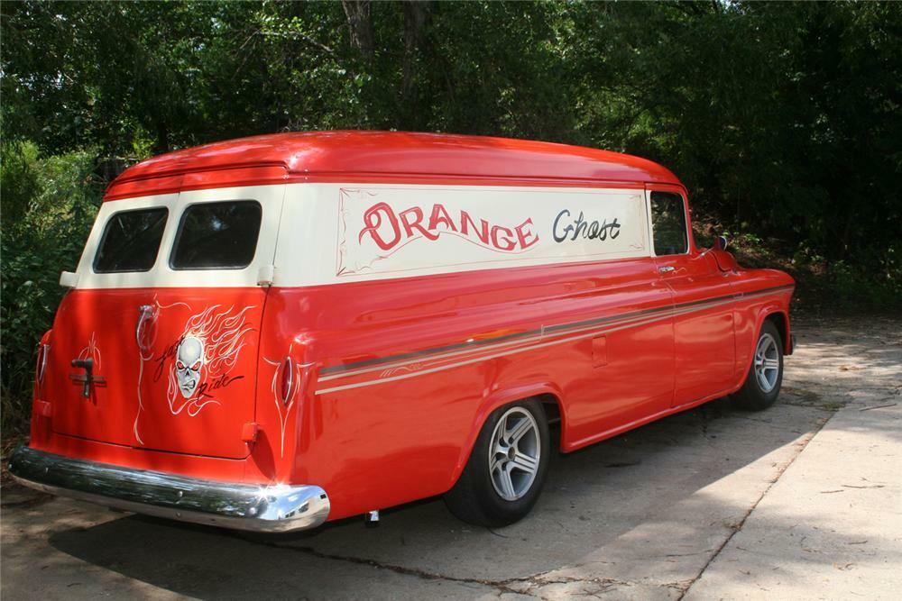 1957 CHEVROLET CUSTOM PANEL TRUCK - Rear 3/4 - 61149