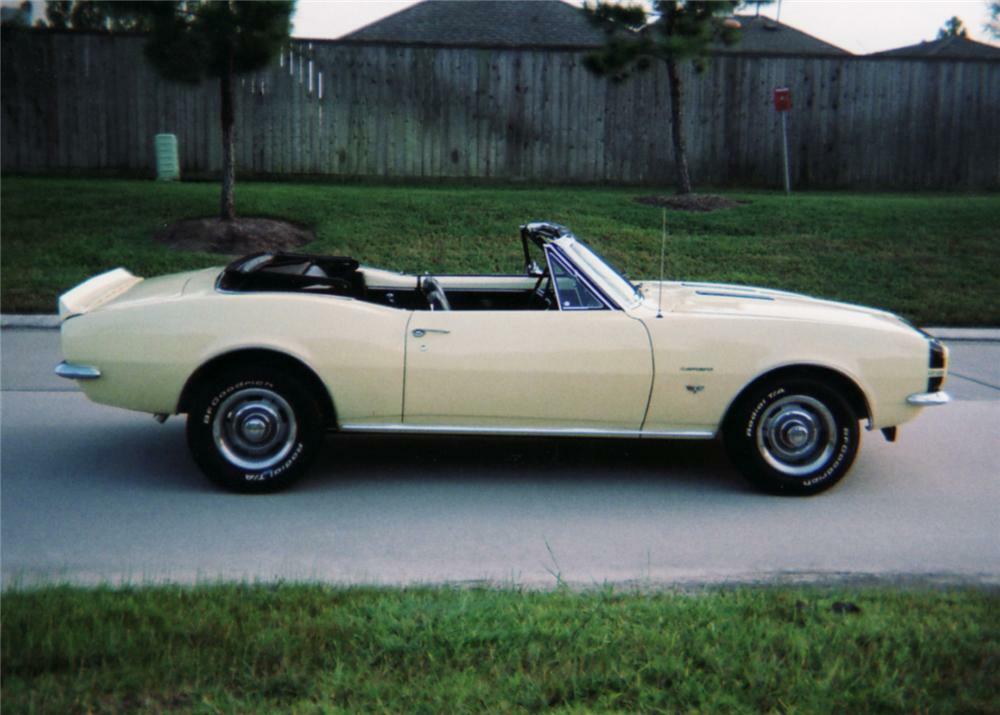 1967 CHEVROLET CAMARO CUSTOM CONVERTIBLE - Side Profile - 61238