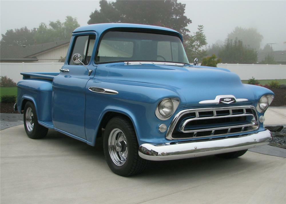 1957 CHEVROLET 3100 CUSTOM 1/2 TON PICKUP - Front 3/4 - 61373